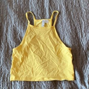 yellow crop top